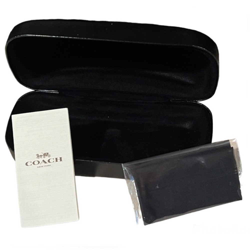 Coach New York Black Hard Shell Clamshell Eyeglass Sunglass Case - Picture 4 of 9